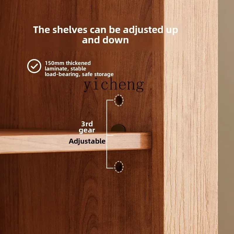 solid wood rotating bookshelf floor rack household living room simple book cabinet