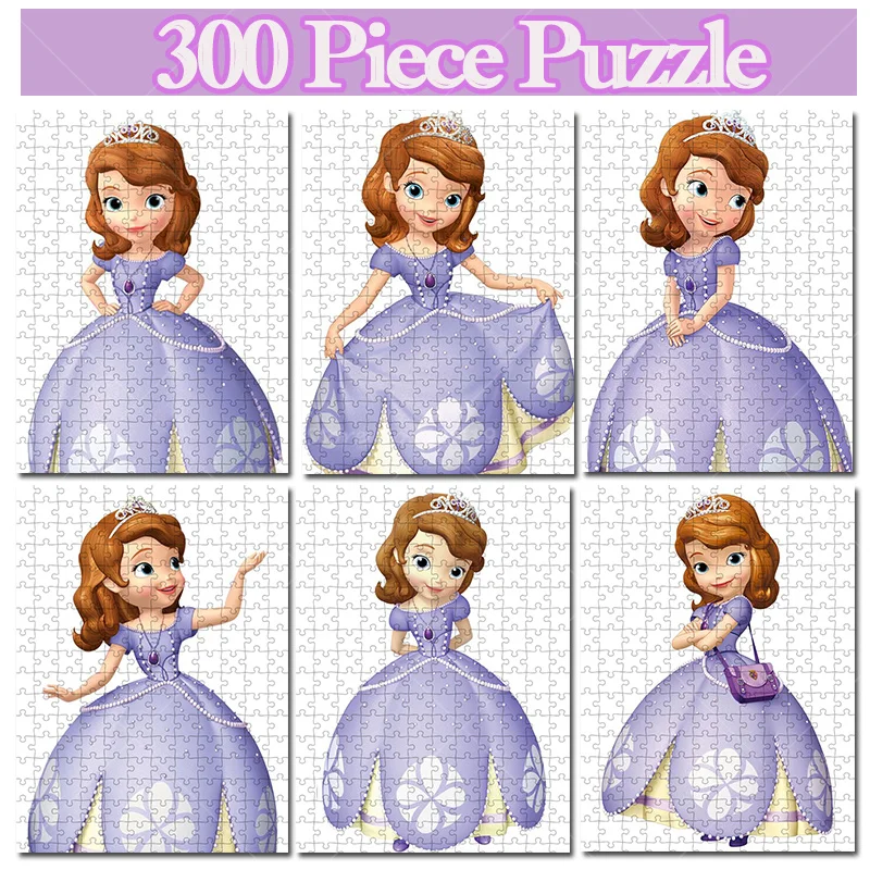 

Disney Children's Puzzle Toys 300 Piece Princess Sofia Cartoon Patterns Fine Paper Jigsaw Puzzle Early Educational Toys For Kids