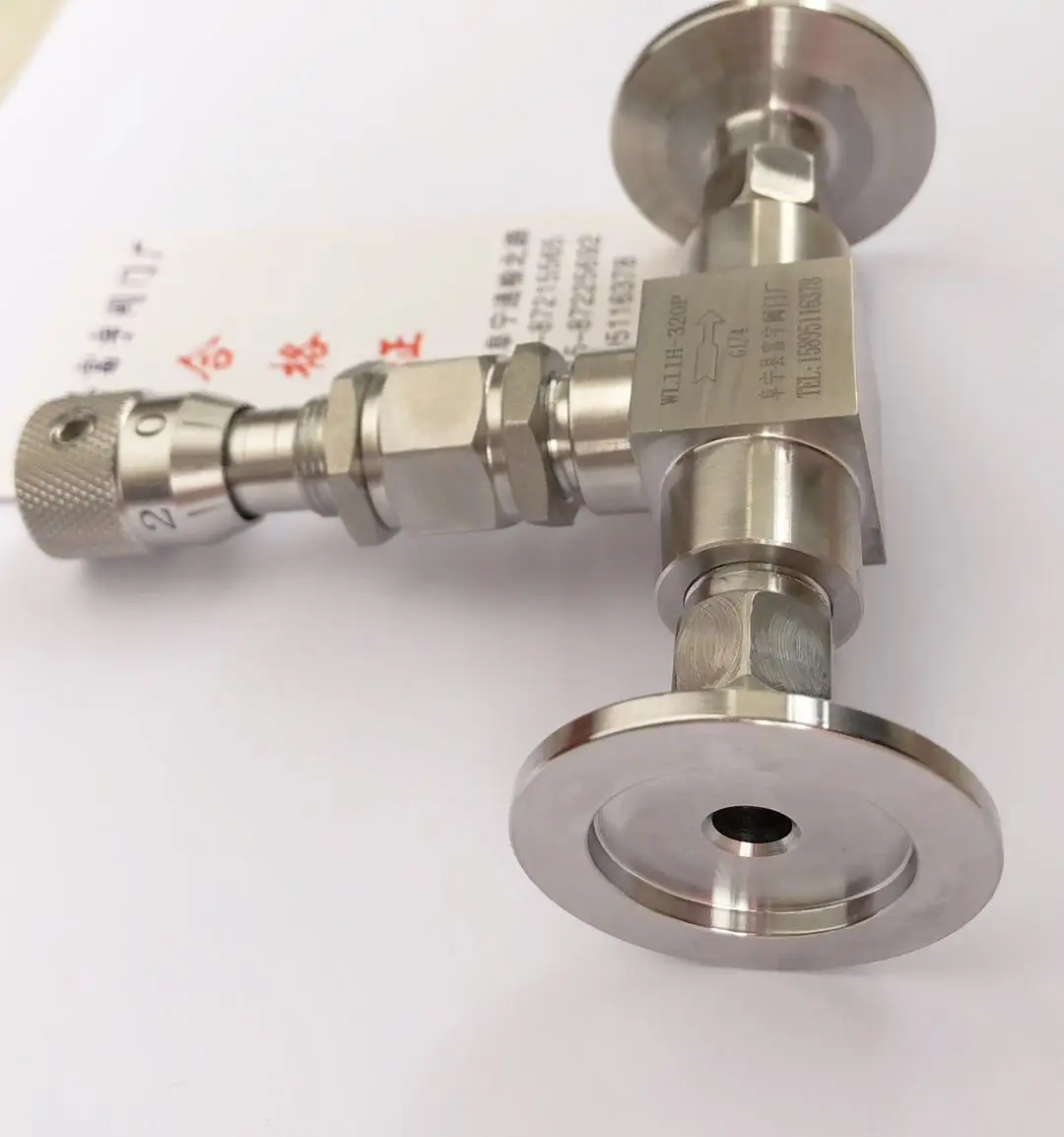 Stainless steel vacuum valve KF vacuum precision control valve Stainless steel micro-control valve KF16KF25KF