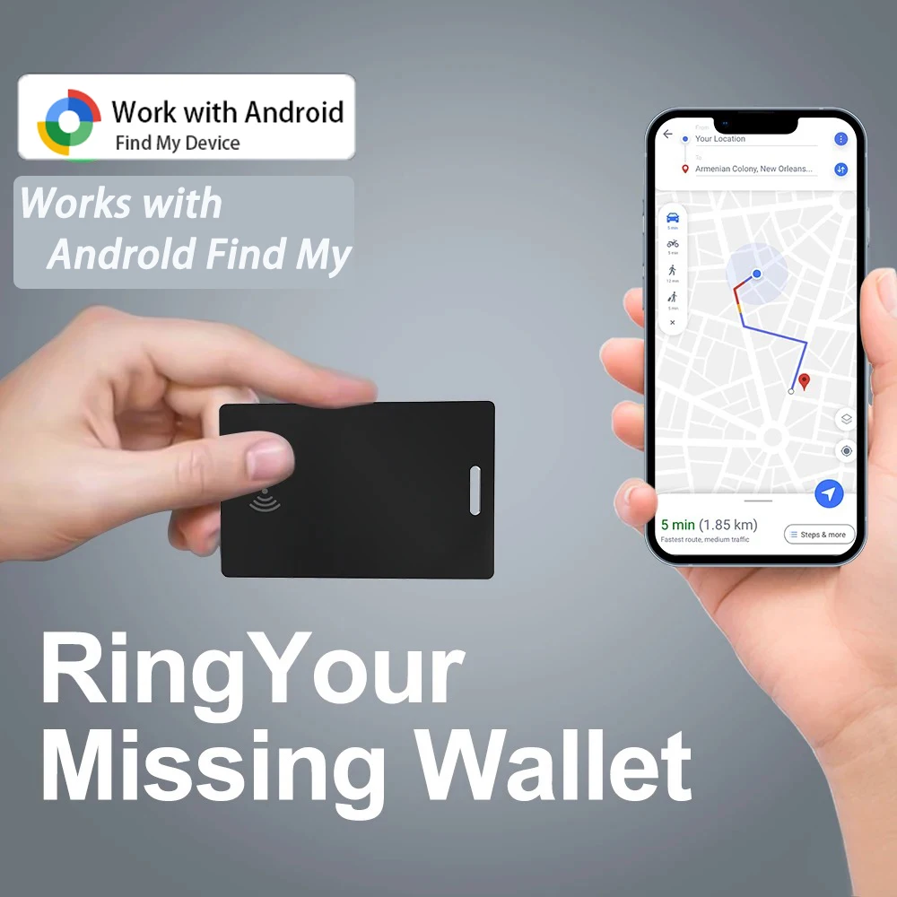 Wireless charger google find my device tracker card android wallet GPS locator smart mini tag device find my airtag replacement