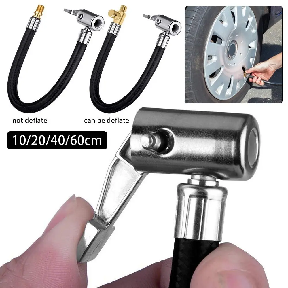 1Pcs Inflatable Car Tire Inflator Hose Hose Air Chuck Tire Repair Tools Air Pump Extension Tube Hand Tyre Connection Locking