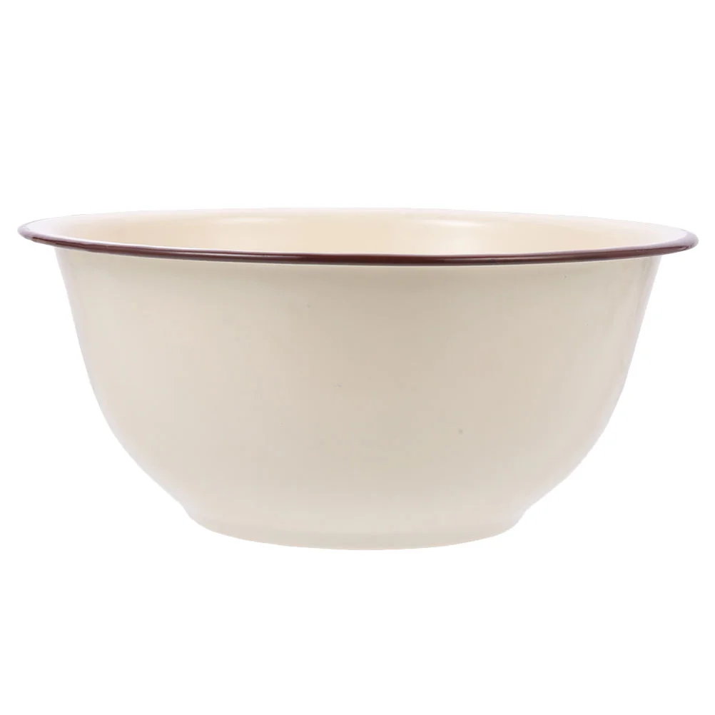 

Enamel Bowl Microwavable Bowls Soup Food Retro Basin Batter Kitchen Holder Vintage Enamelware
