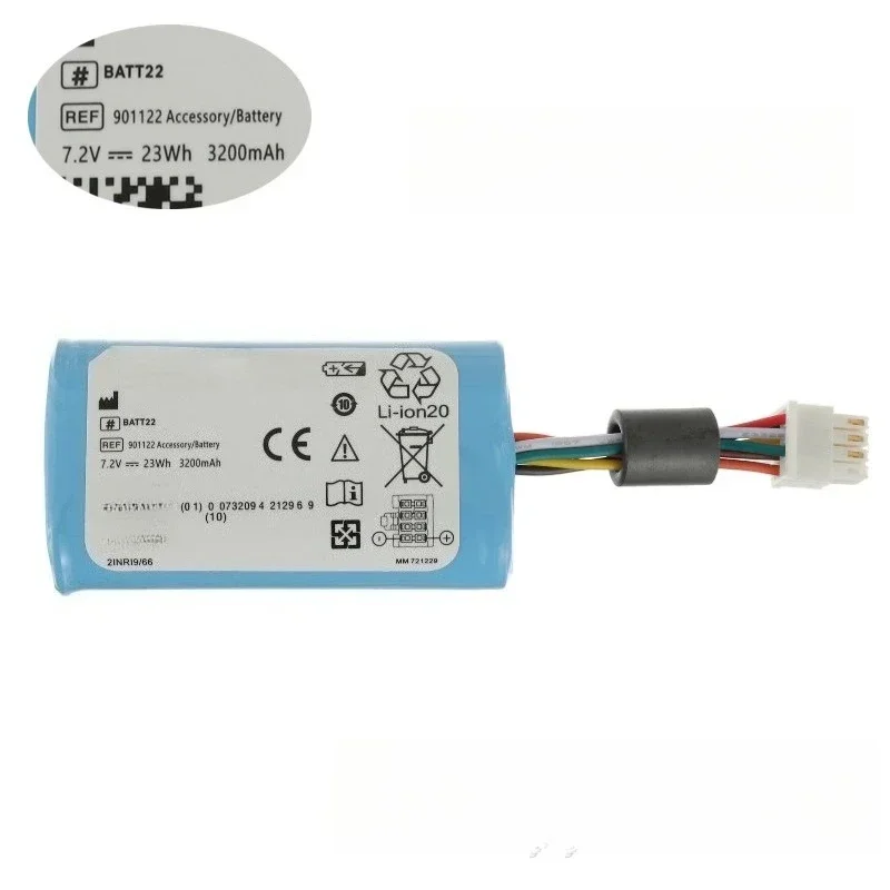 BATT22 OM1187 7.2V 3200mAh Li-ion Replacement Battery For Welch Allyn Connex Spot Monitor Grason-Stadler Protocol