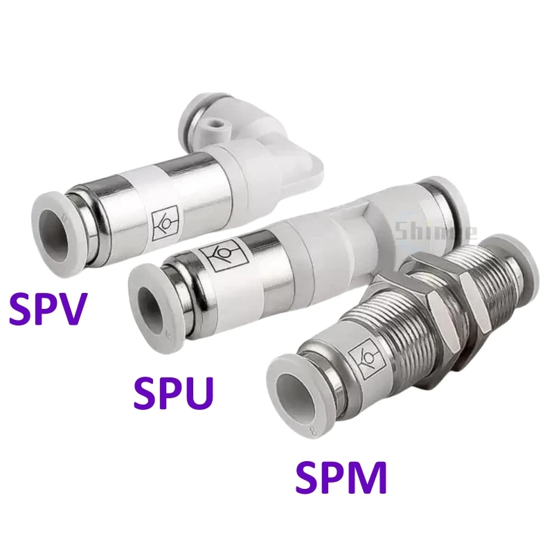 1PCS Pneumatische Air Rückschlagventil Rückschlagventil Schlauch Gas Rohr Schnell Anschluss SPU SPV SPM CVPU One Way Air Rückschlagventil AKH08 12