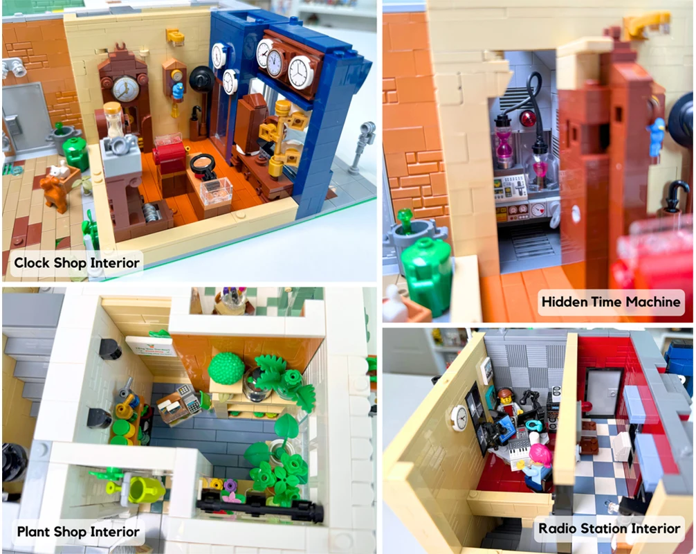 정교한 새로운 MOC 블록, 건축 모형, 시계, 상점 모퉁이, 모듈식 어린이 장난감, 선물, DIY 조립 세트
