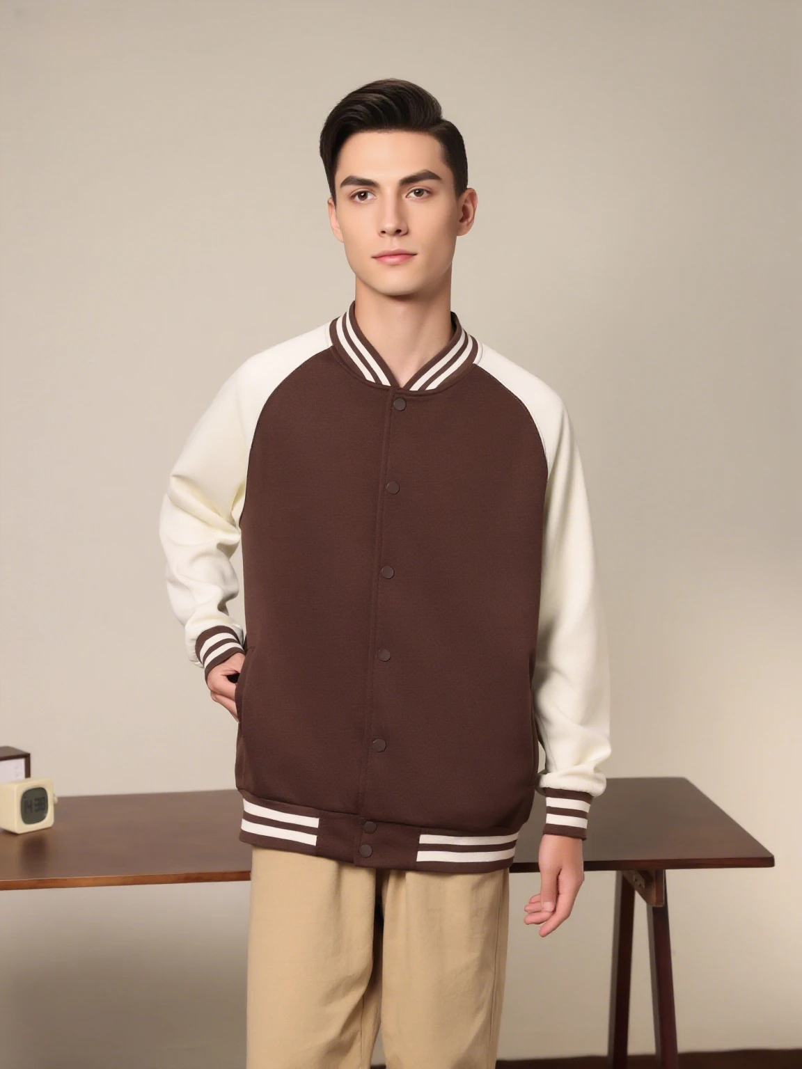 

Men's and Women's Baseball Uniforms Spring and Autumn New Long-sleeved Coat Casual Jacket Hoodie Trendy Brand Sports Top