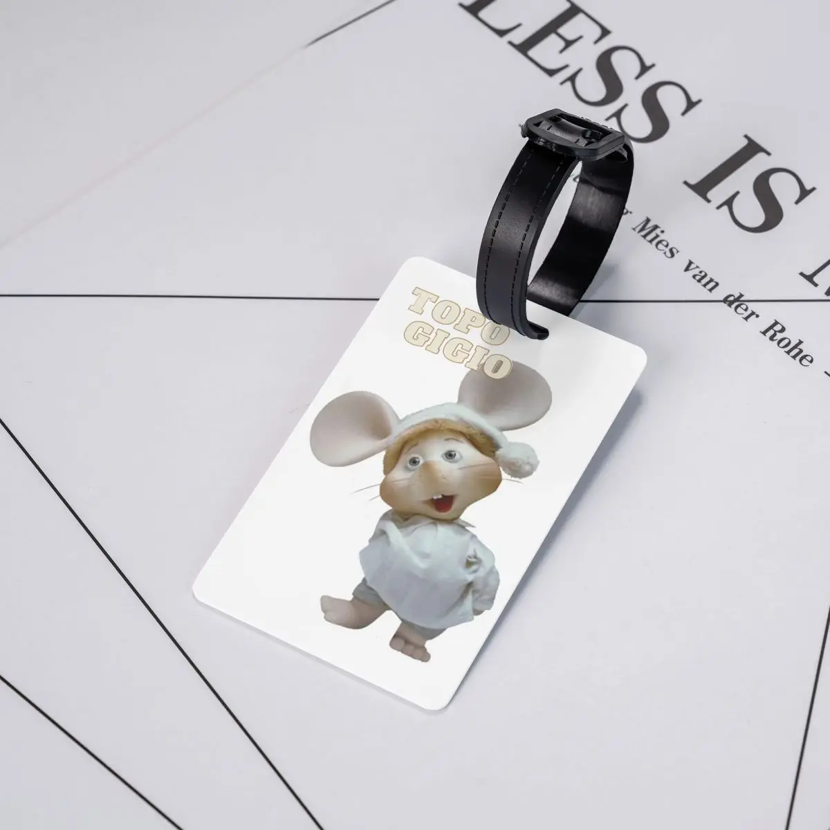 Etiquetas para equipaje Topo Gigio, accesorios para maletas, etiqueta de embarque para equipaje de viaje, soporte para etiquetas de identificación, nombre, dirección