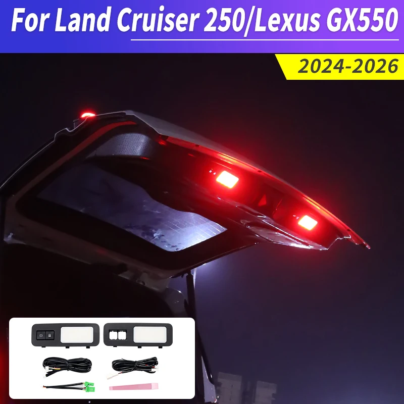 

For Toyota Land Cruiser 250 2024 2025 Prado LC250 1958 Lexus gx 550 Tailgate Warning Light Trunk Lighting,Upgraded Accessories