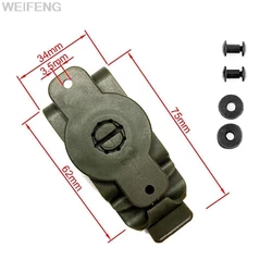 Tactical KYDEX Holster Belt Loop Belt Clip For DIY Knife Kydex Sheath Gun Holster with Screw Knife Part 360 Degree Rotation Clip
