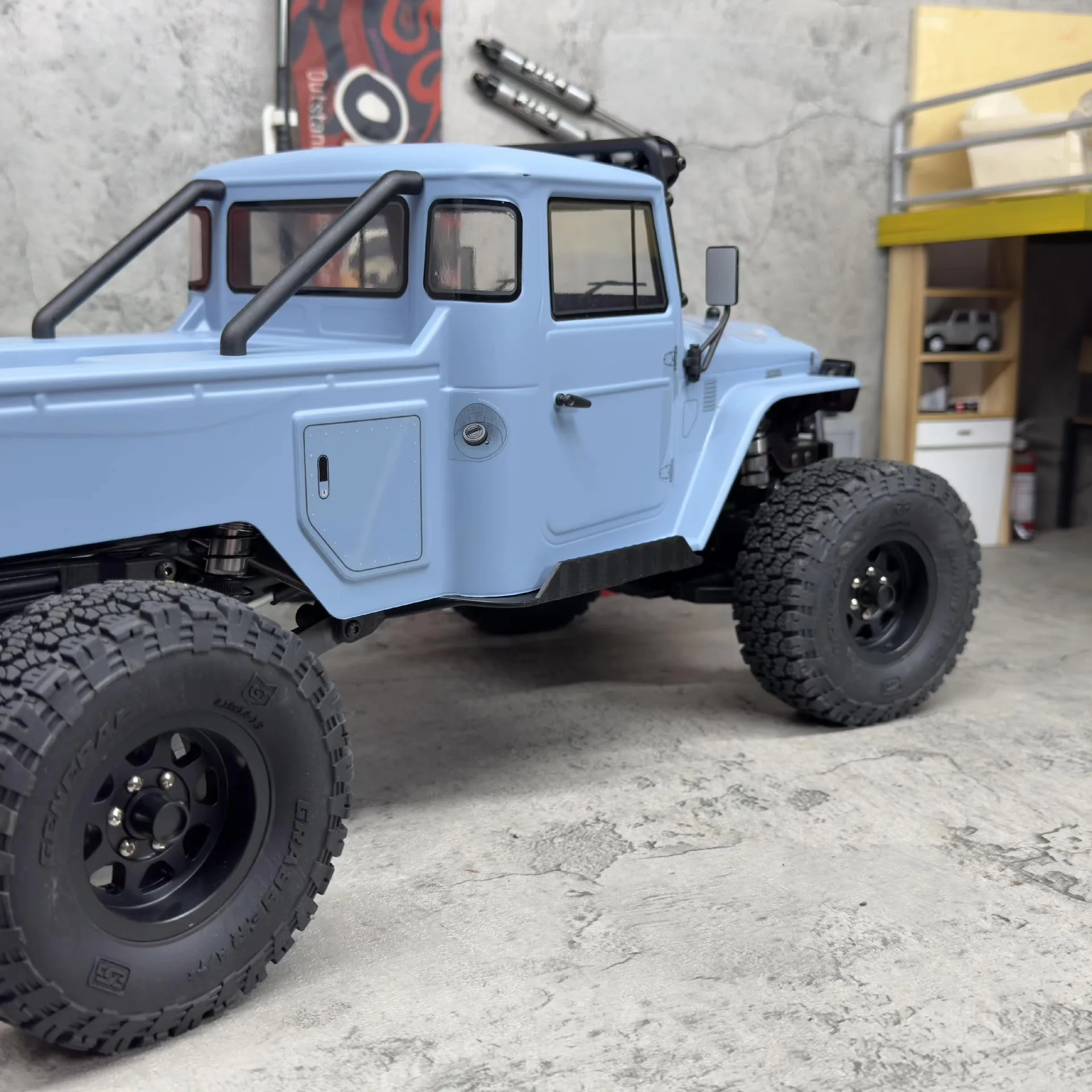 Side Steps Rear Bumper for AE Enduro Zuul IFS2 1/10 RC Crawler Scale Upgrade Parts 3D Printed Black ABS No-Drill Installation