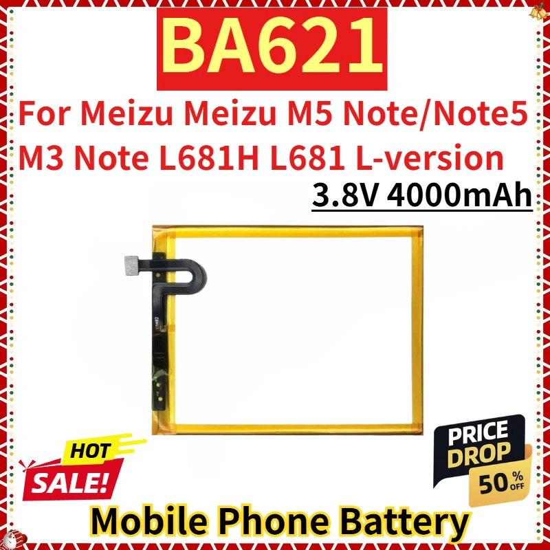 

Для Meizu Meizu M5 Note/Note5 M3 Note L681H L681 L-версия новая сменная батарея для мобильного телефона 3,8 В 4000 мАч BA621