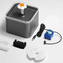 Filtro automatico per fontana d'acqua per gatti da 2 litri per interni con abbeveratoio a LED per Dispenser di acqua per gatti ciotola per animali domestici fontanella per animali domestici