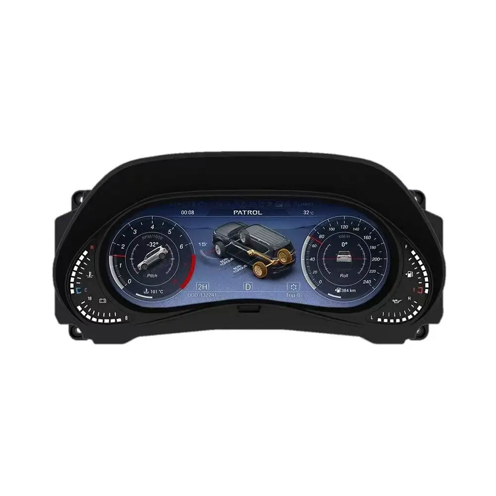 12.5 Inch Car Digital Cluster Instrument for Nissan Patrol Y62 Armada 2010-2022 LCD Speedo Meter Virtual Cockpit Dashboard Parts