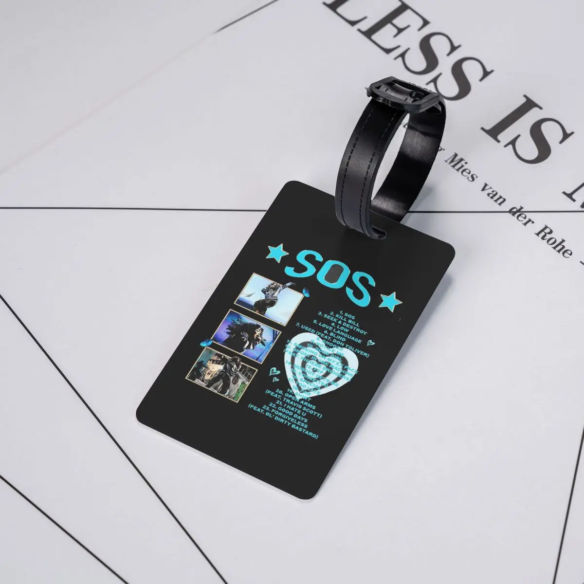 

SZA SOS Song Singer Luggage Tags Suitcase Accessories Travel Baggage Boarding Tag Label Holder ID Name Address
