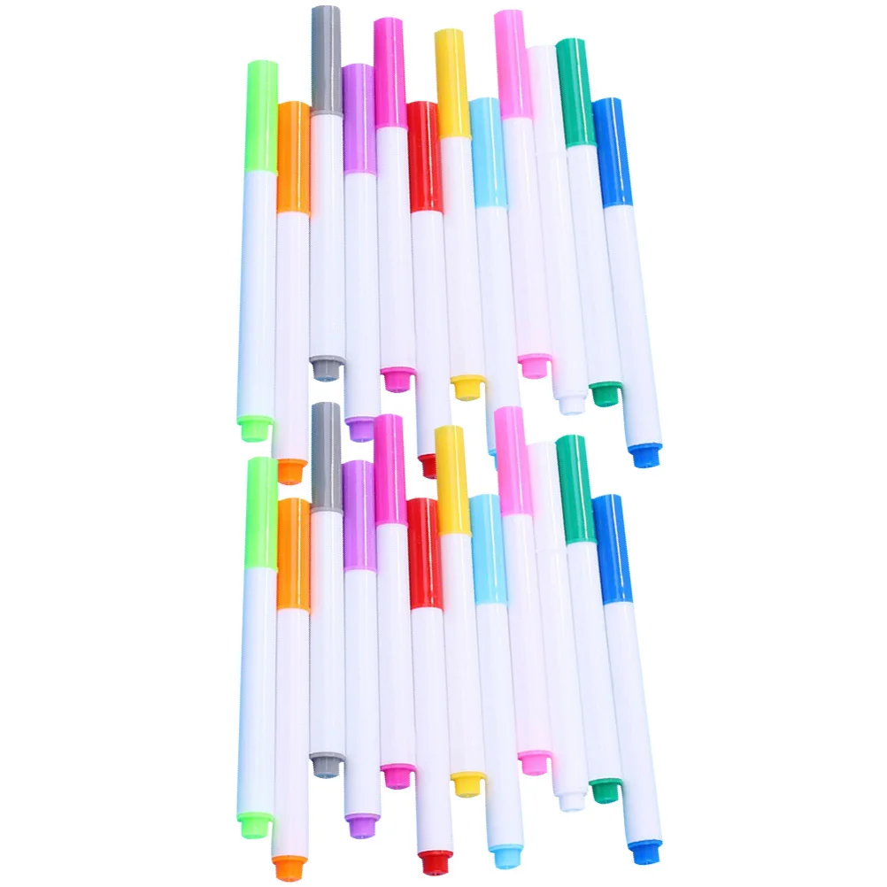 

24 шт. водорастворимые жидкие меловые ручки портативные легкие меловые маркеры для доски бумага пластиковая вышивка одеяло рисунок