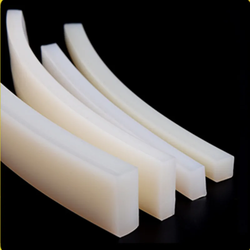 1Meter Silicone Rubber Strip Anti Oil High Temperature Seal Gasket Rubber Square Weatherstrip 2-30mm