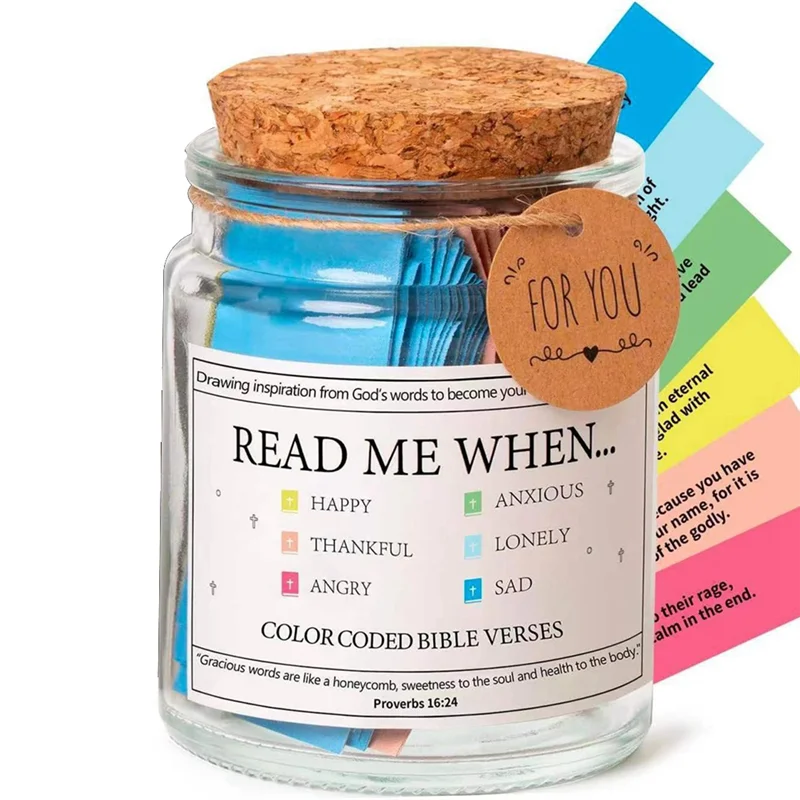 GOOD-Hope Jar Bible Verses, Bible Verses Altar, Prayer Verses Altar, Emotional Strength Gifts Durable Easy To Use B