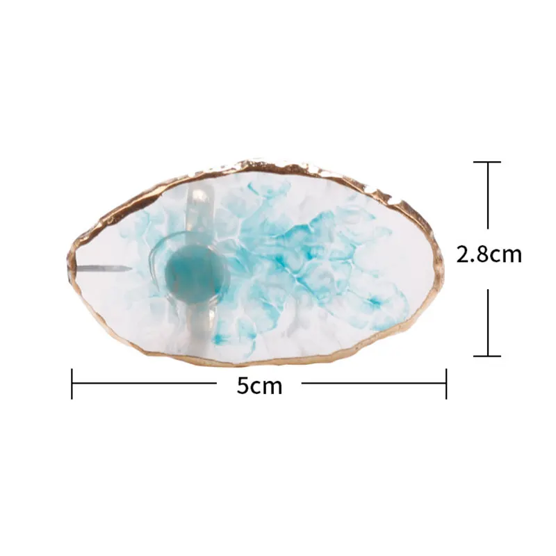 Paleta de piedra de resina para decoración de uñas, anillo de dedo, puntas de uñas postizas, dibujo de mezcla de colores, herramienta de Gel de