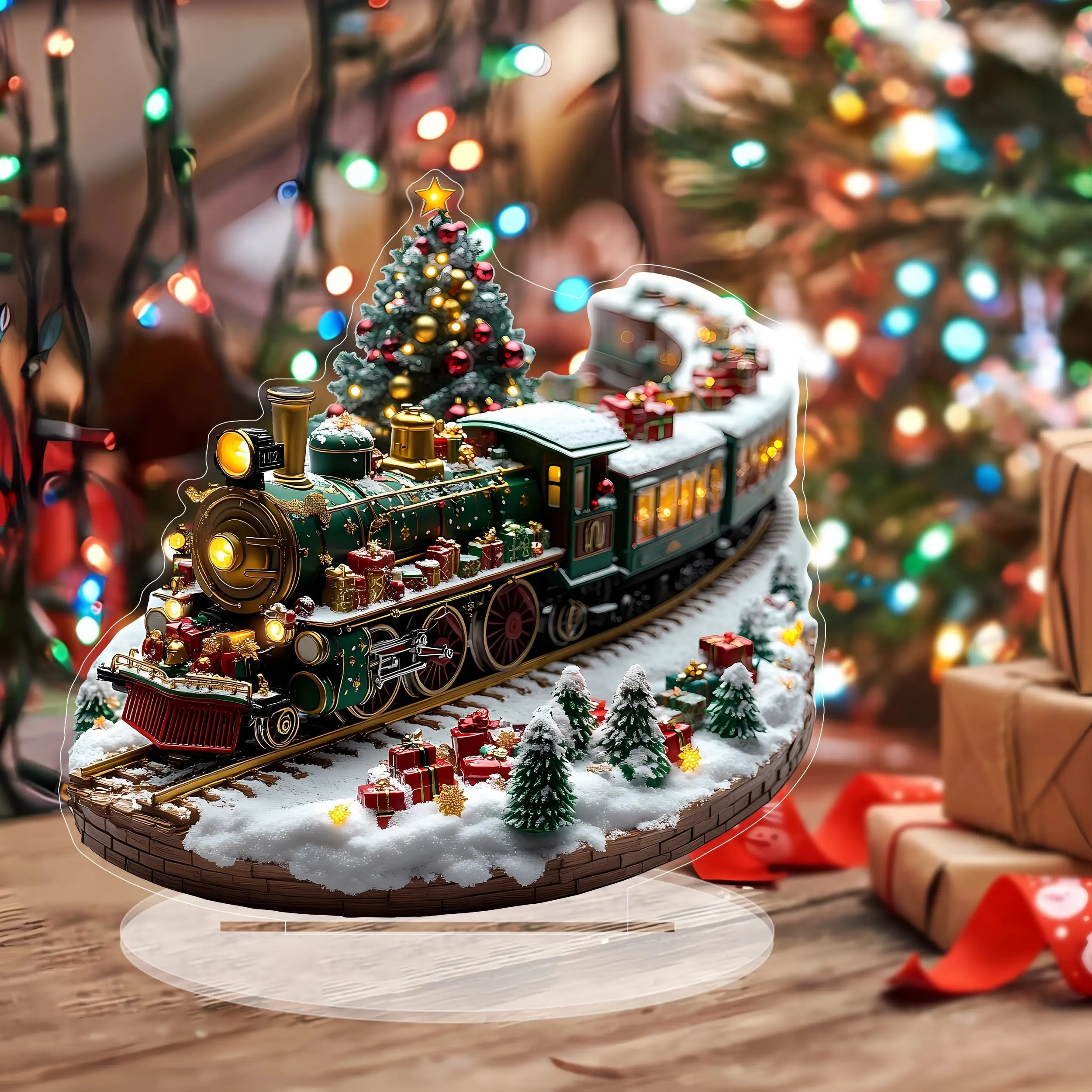 1 piece of Christmas acrylic desktop display board A classic holiday decoration for the joyous and warm Christmas season