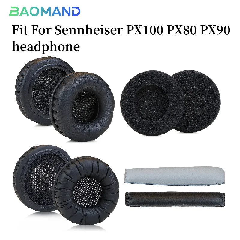 1 Set Ikat Kepala Bantalan Telinga Pengganti untuk Sennheiser PX100 PX80 PX90 Headphone Sarung Bantal Telinga Busa Memori