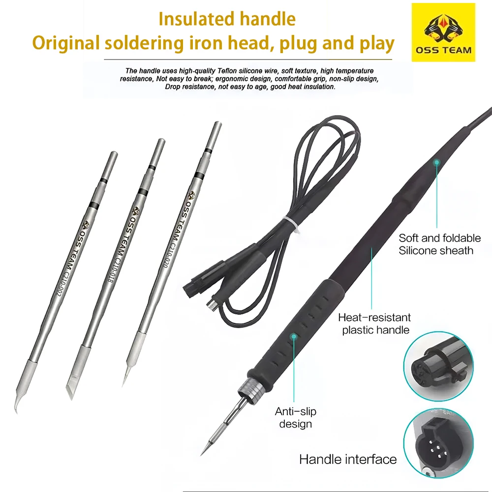 OSS T210 Smart welding Station Digital Welding Equipment welding Machine for Electronic Mobile Phone PCB Repair Tools C210 Tip