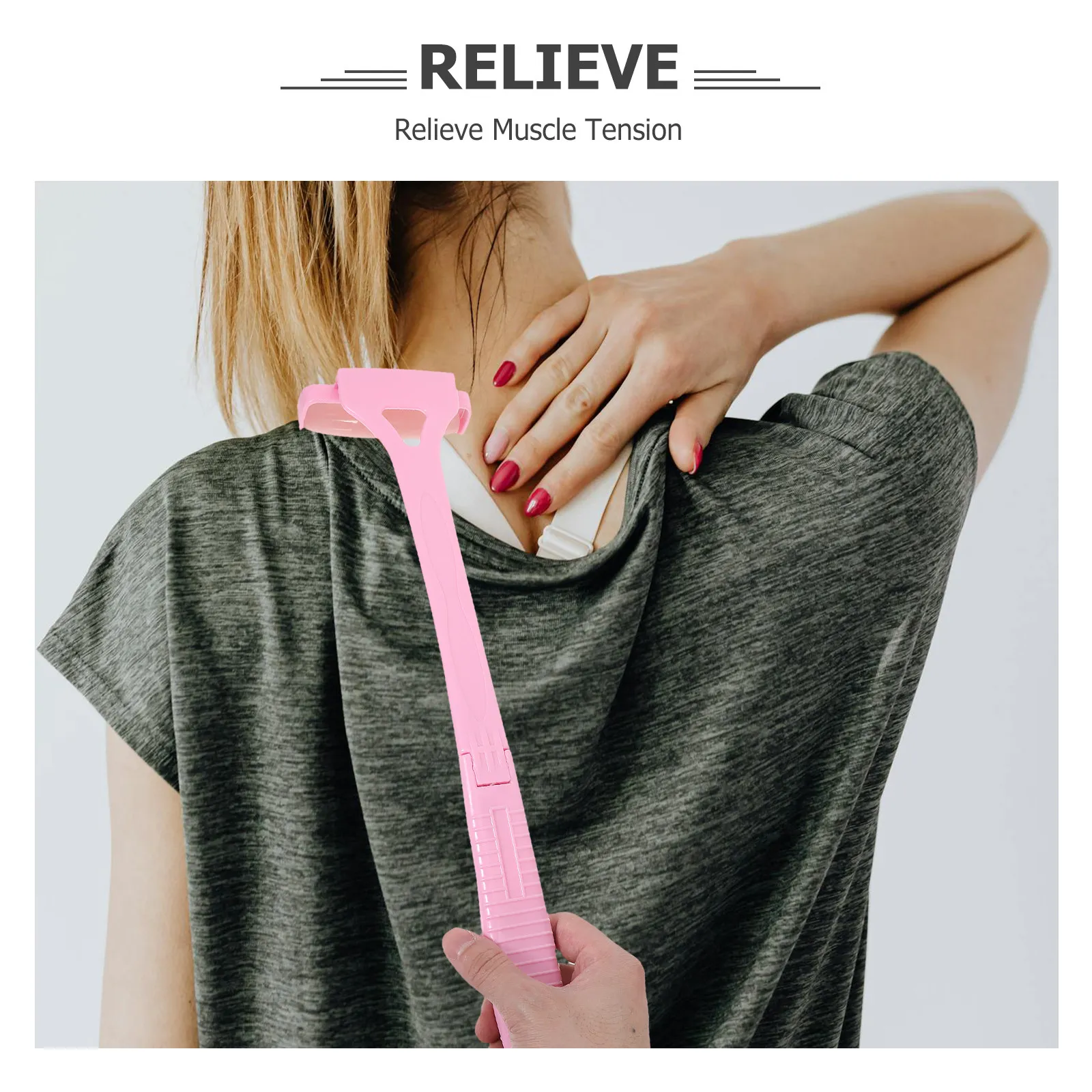 

Long Handle Manual Back Massager Roller for Full Body Muscle Relief Leg Circulation Facial Cold Compress Beauty Firming Home Spa