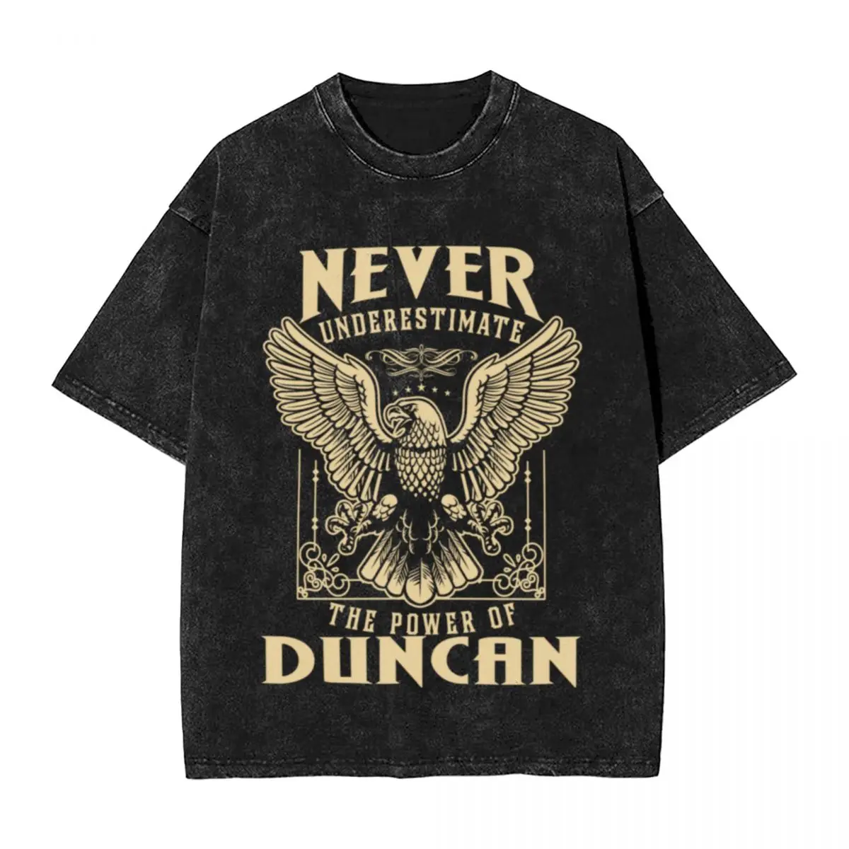 Nombre de Duncan: nunca subestimar el poder de Duncan, camisetas clásicas y elegantes de gran tamaño vintage
