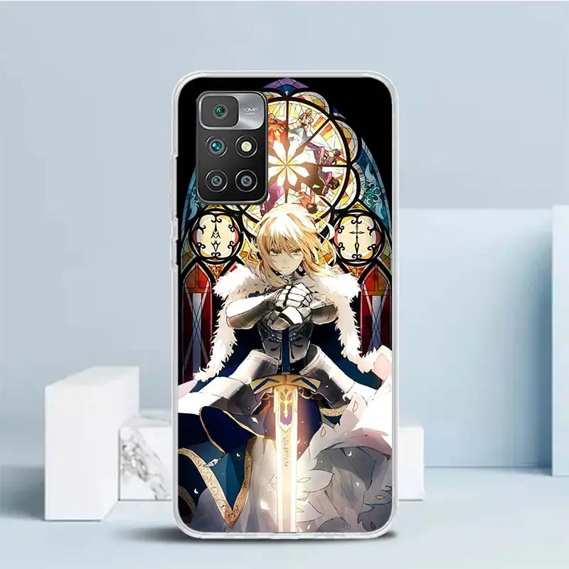 Fate Zero Stay Night Saber Soft Cover for Redmi 12 12C 10 10A 10C 9 9A 9C 9T Print Phone Case 8 8A 7 7A K20 6 Pro 6A S2 K40 Patt