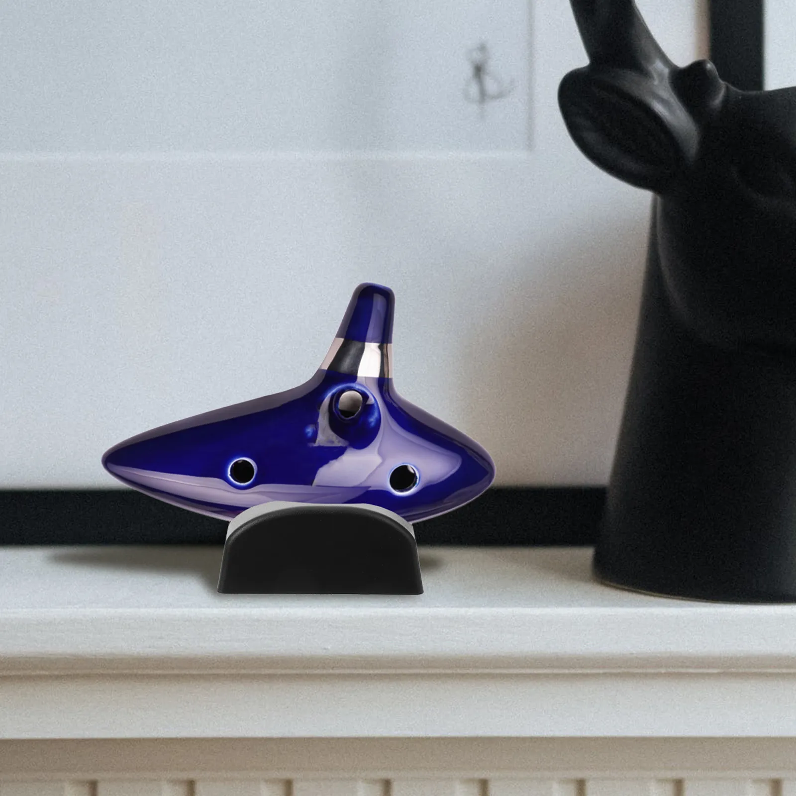 4Pcs Ocarina Holder ABS Plastic 12-Hole Ocarina Stand Desktop Musical Instrument Bracket Stable Support for Ceramic Flutes