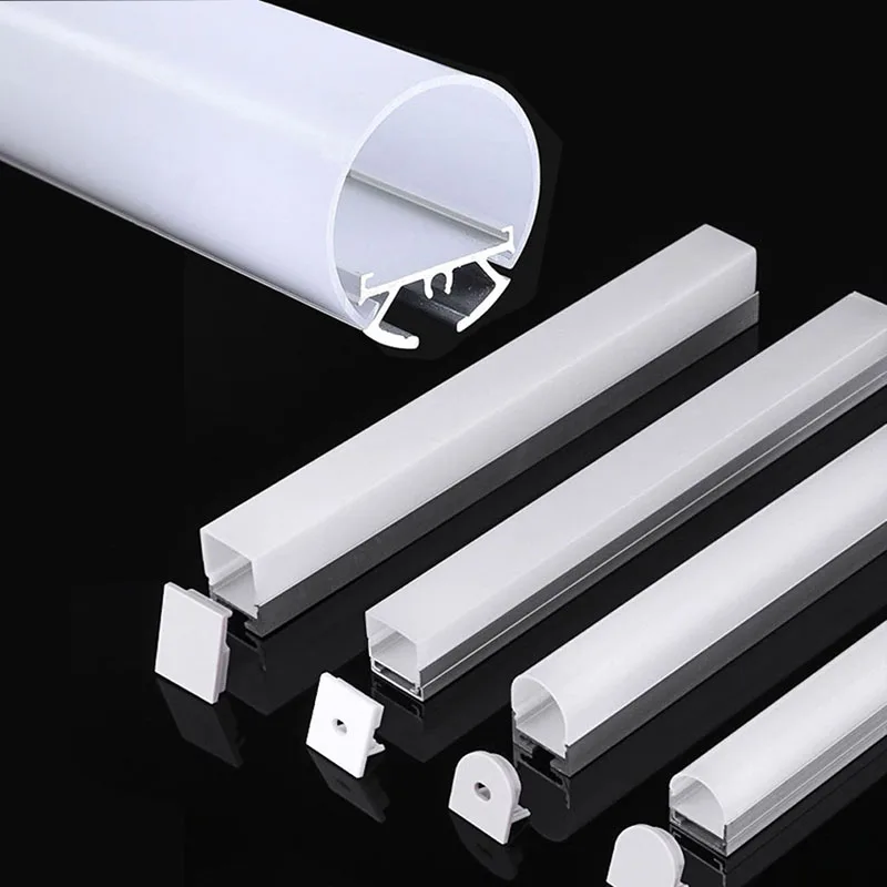 Cabinet Light Led Aluminum Profile Channel Diffuser Three Surface Mounted U-Shaped Sided Luminous Hard Strip Long Line Light