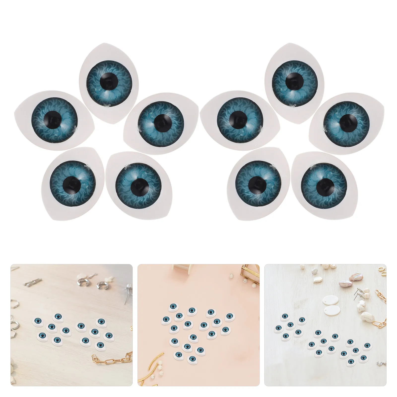 

100 шт. полусферических овальных глаз из смолы, реалистичные глазные яблоки для рукоделия, изготовления мягких игрушек, миниатюрные глаза для декора, DIY