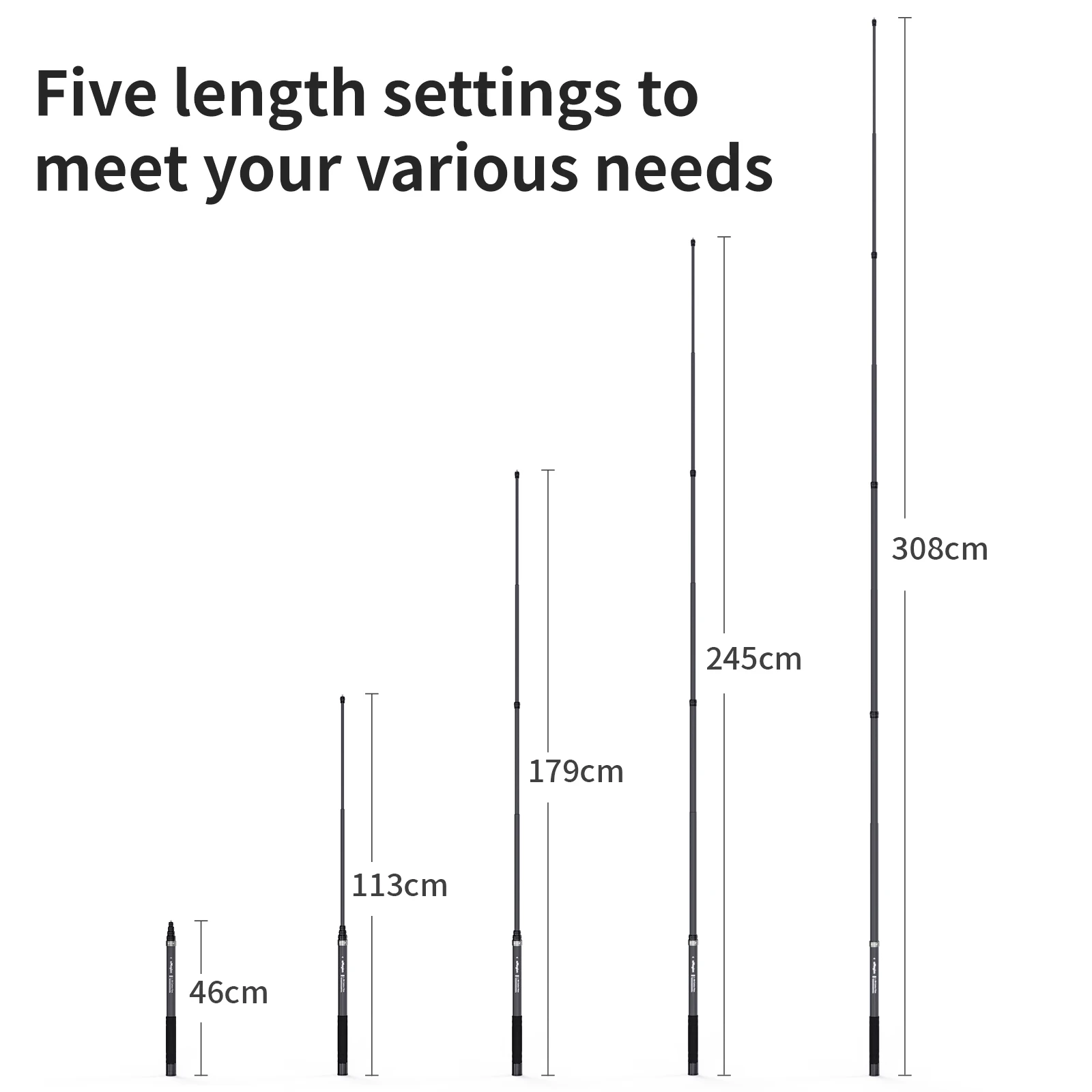 3m Invisible Selfie Stick Carbon Fiber Extended Monopod 118