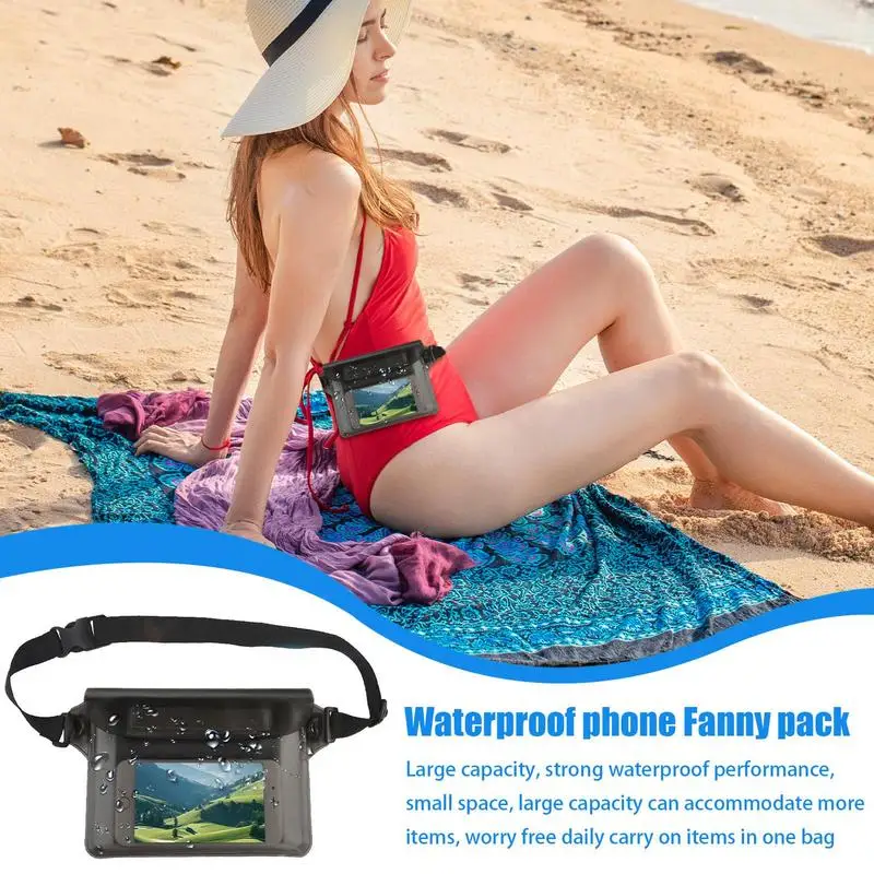 Waterproof Waist Pouches For Swimming Adjustable Large Capacity Waterproof Phone Pouch Waist Pack Waterproof Waist Bag Keep