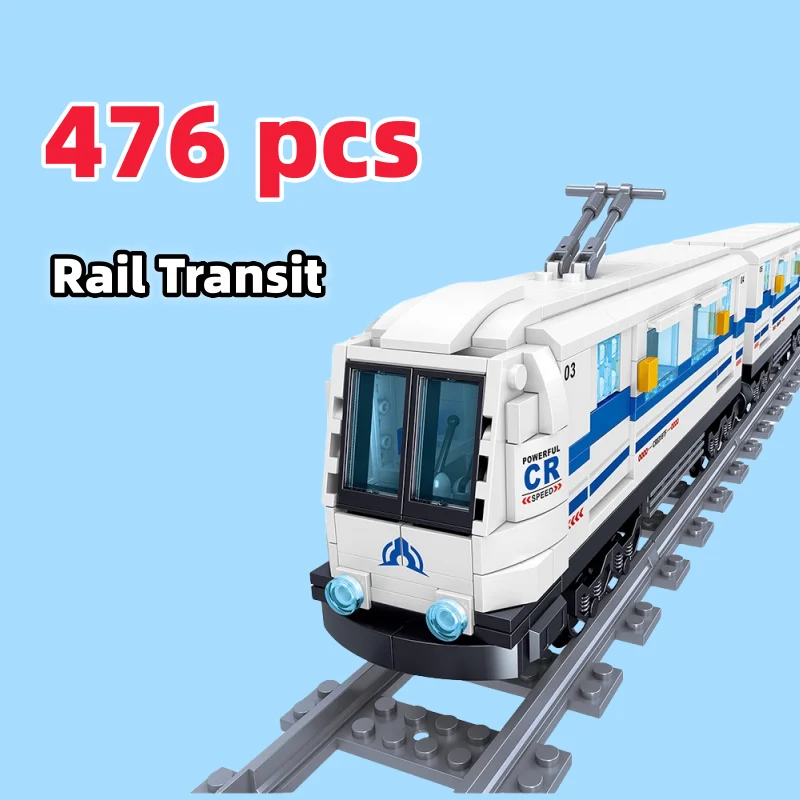 476pcs Technical Railway Transportation Track Train Building Blocks CITY MOC Subway Rail Model Bricks Children Toys For Xmas