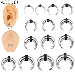 AOEDEJ 1 Stück Punk Edelstahl Nasenring 8–25 mm Hufeisenform Septum Ringe Nasenstecker Ohrring Männer Körperpiercing Schmuck