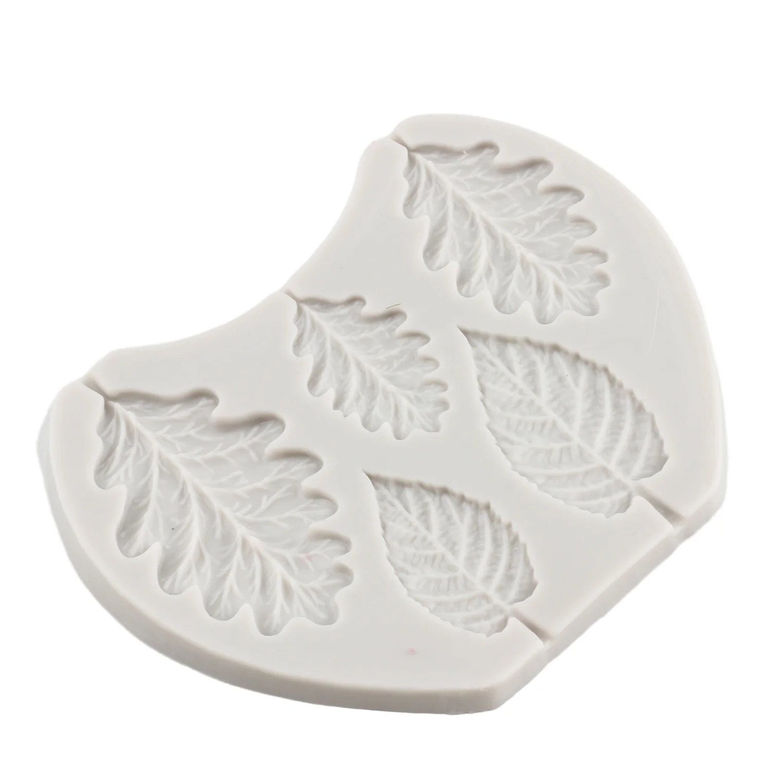 DIY Tree Leaf Press Silicone Mold Cake Border Fondant Molds Cake Decorating Tools 3D Leaves Chocolate Candy  Clay Moulds