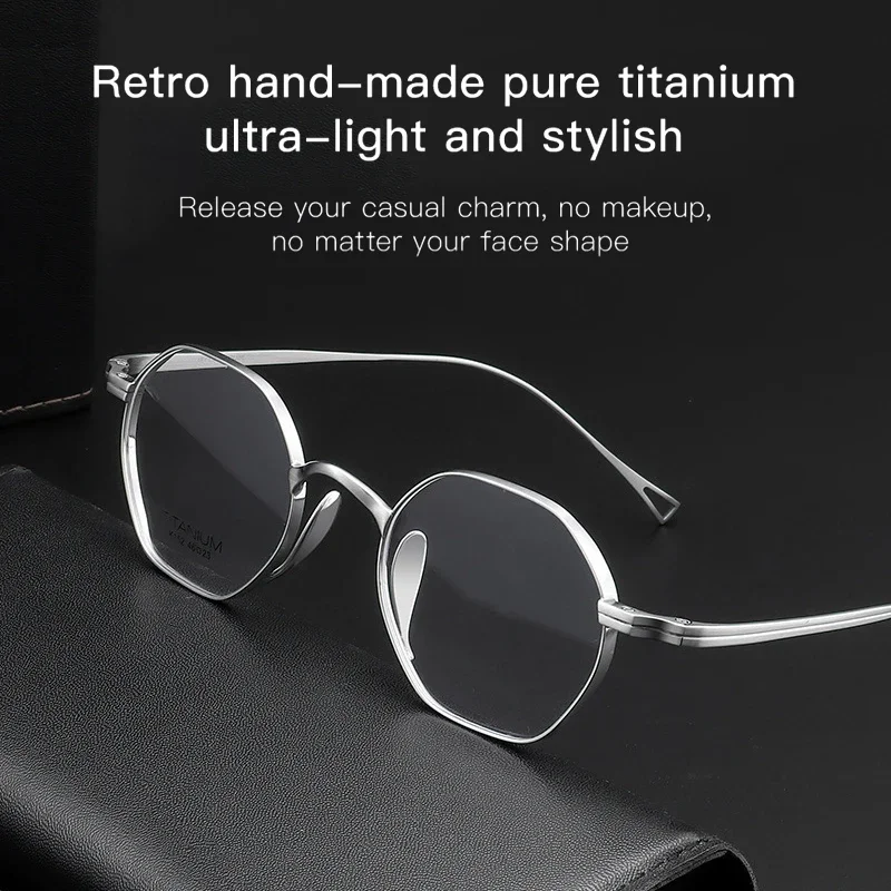 Men and Women  Customizable Prescription Geometric Frame Fashion Design Decorative Designer Optica Eyeglasses Hyperopia Reading