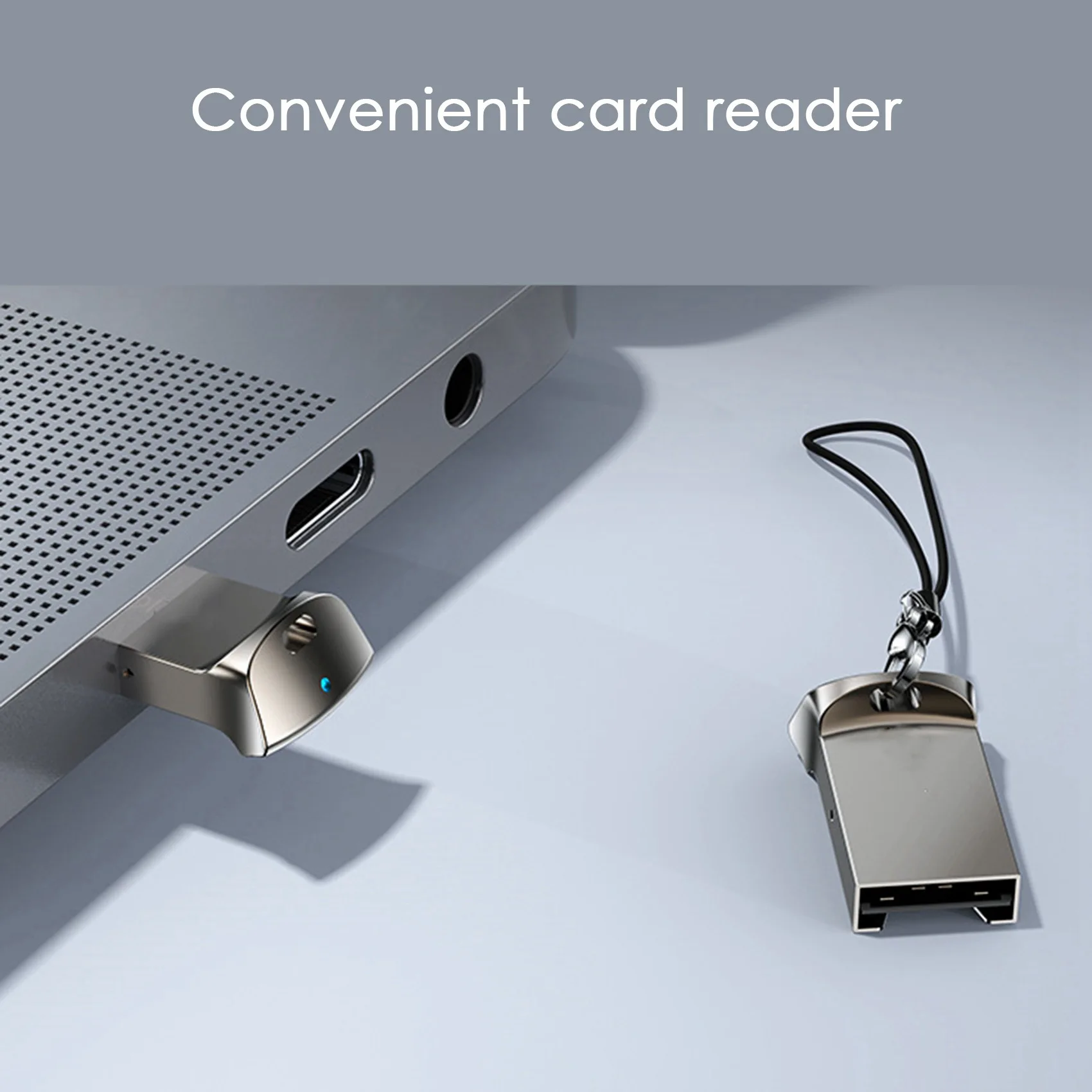 ABRI-5X Mini TF Card Reader USB Computer Card Reader TF Card Memory Reader Adapter With LED Indicator For Computer Car Audio