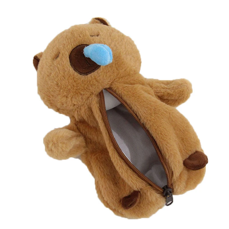 

[JT]1Pc Cute Capybara Plush Pen Case Kawaii Snouted Storage Bag Kids Stationery Box Pencil Bag Gift Toy
