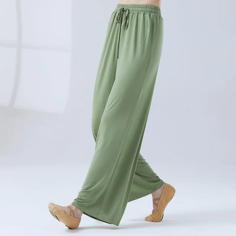 Pantaloni da ballo abiti da pratica di danza classica pantaloni larghi ed eleganti da donna vestiti per il corpo di danza moderna cinese