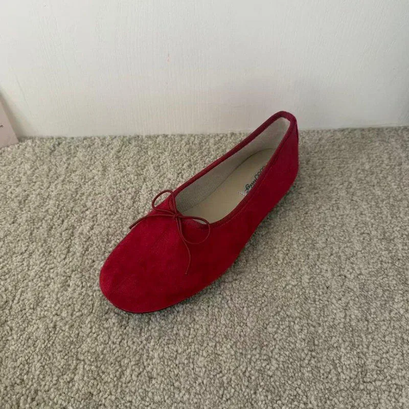 Neue Herbst-Frühlings-Damenschuhe, flache Ballerinas, weiche runde Zehenpartie, modische flache Slipper für Damen. – Detail 6