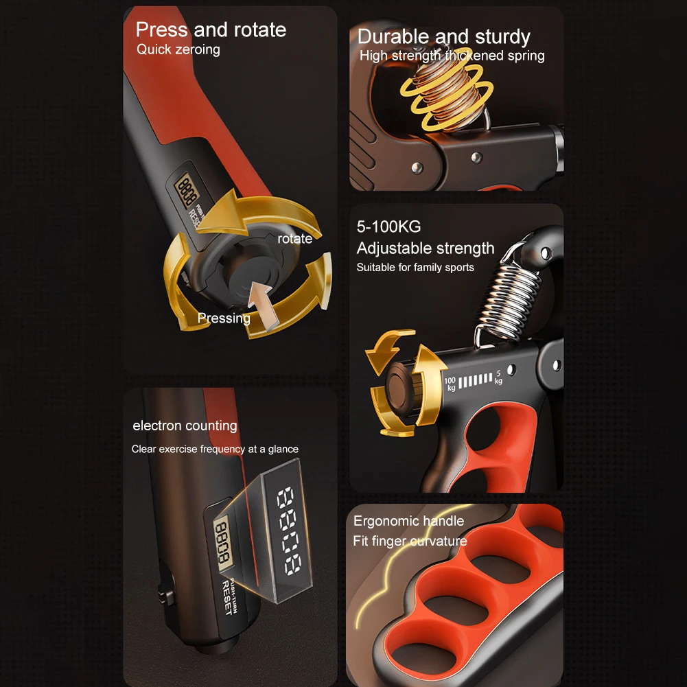 

5-100 кг фитнес-тренировки в тренажерном зале, захват для рук, силовой тренажер с регулируемым сопротивлением для наращивания мышц, восстановление терапии рук