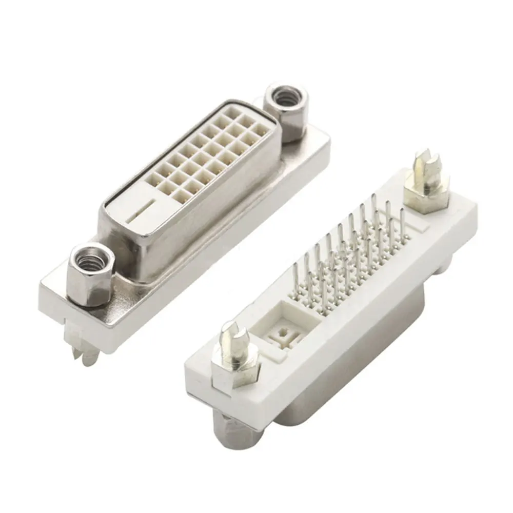 1 Piece DVI24+1/5 Solder-wire Male/Female Header DVI-I Connector Bent Female-header 90/180-degree DVI Adapter Plug Terminal