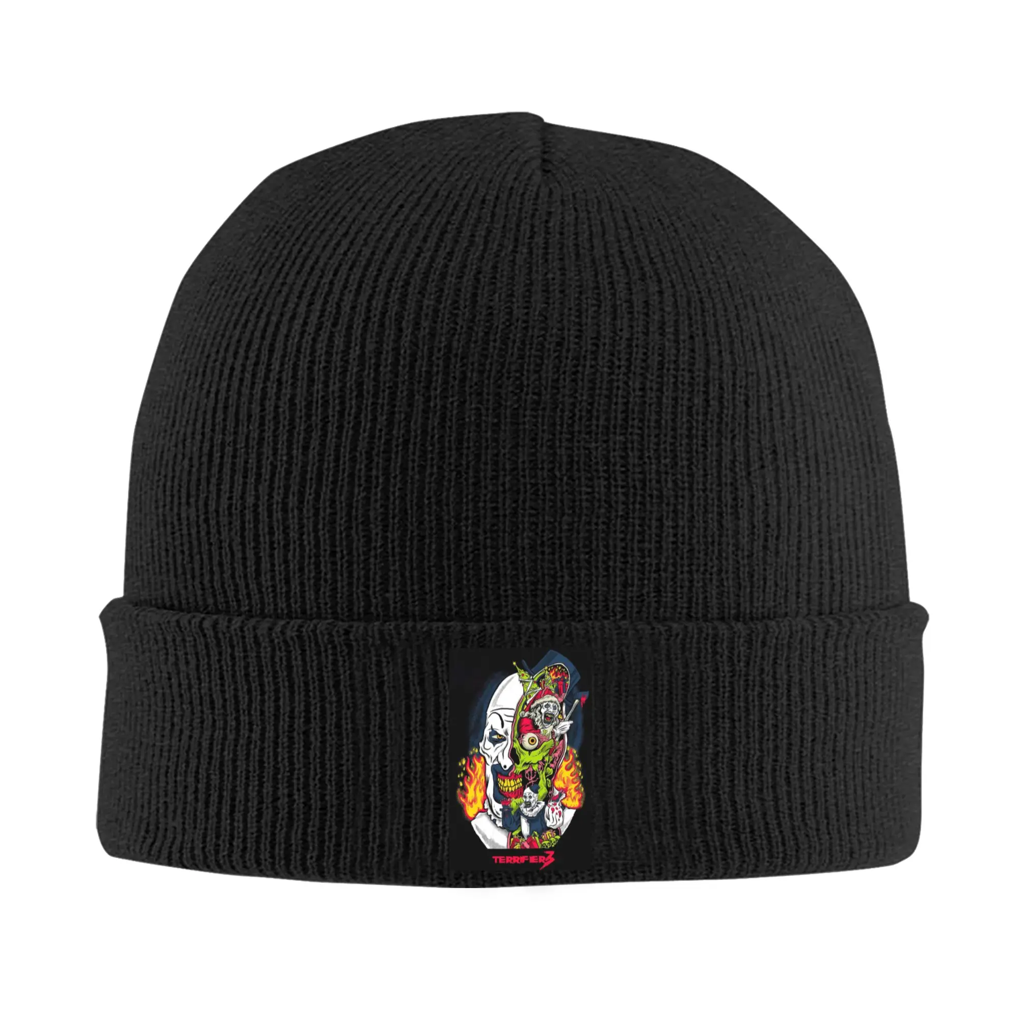 Custom Retro T-Terrifiers 2 Halloween Skullies Beanies Caps Men Women Unisex Fashion Winter Warm Knit Hat Adult  Bonnet Hats
