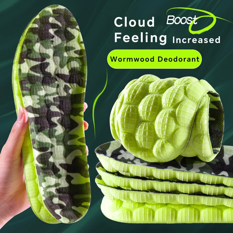 Latex Memory Foam Insoles for Sports Soft Foot Support Shoe Pads High Elastic Orthopedic Sport Insole Feet Care Insert Cushion