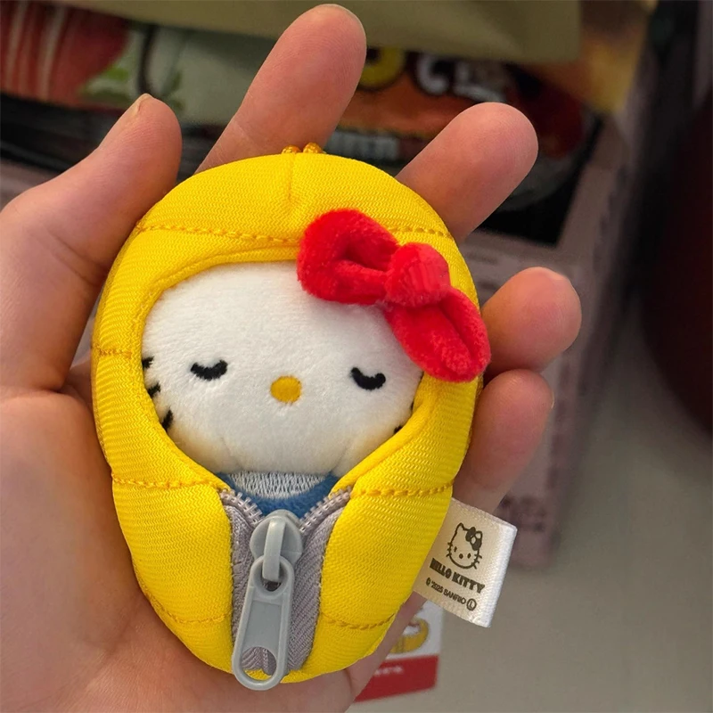 Ciondolo per sacco a pelo in peluche Hello Kitty, simpatico cartone animato, bambola gatto, portachiavi, accessorio per borsa