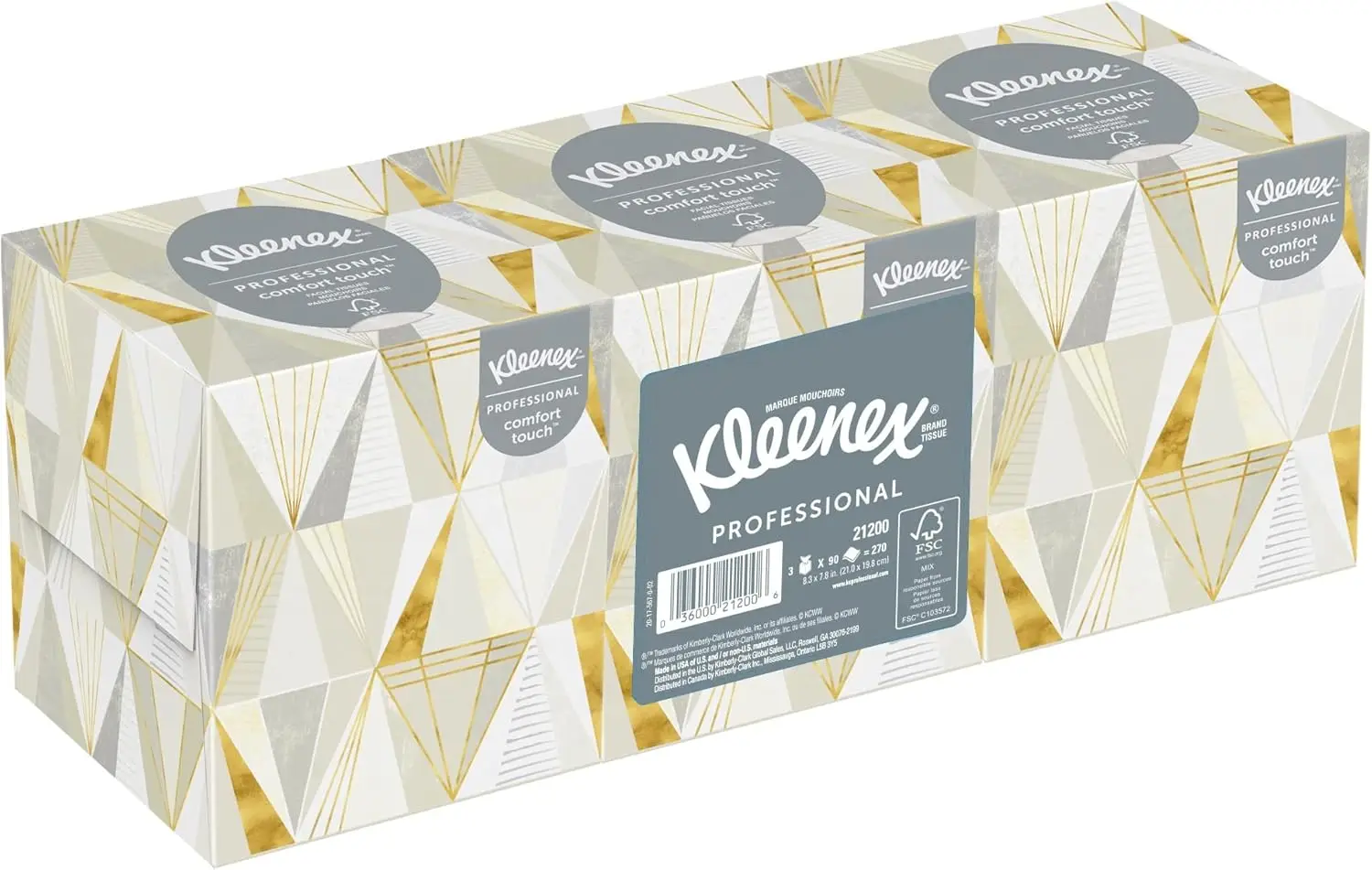 Facial Tissues, 95 Tissues Per Box, Pack Of 3 Boxes