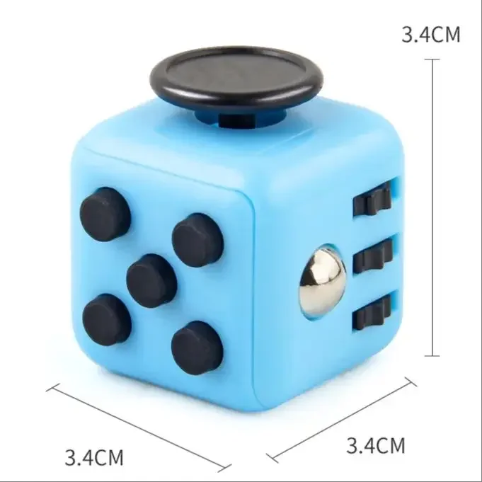 Fidget Cube Antistress Mano Spinner Giocattolo di Decompressione per Autismo ADHD Ansia Giocattoli Sensoriali per Bambini Adulti Giocattoli Antistress
