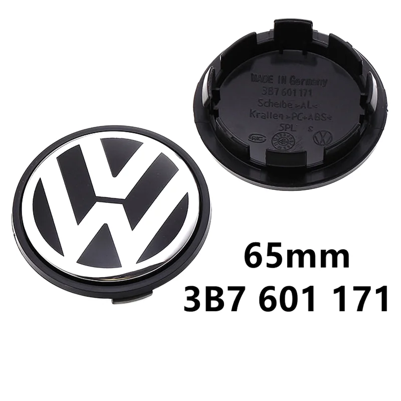 20 Pcs 3B7 5G0 6H0 65mm 66mm New For VW Wheel Center Caps Car Rim Hubcap Dust-Proof Hub Covers Logo Badge Emblem Accessories