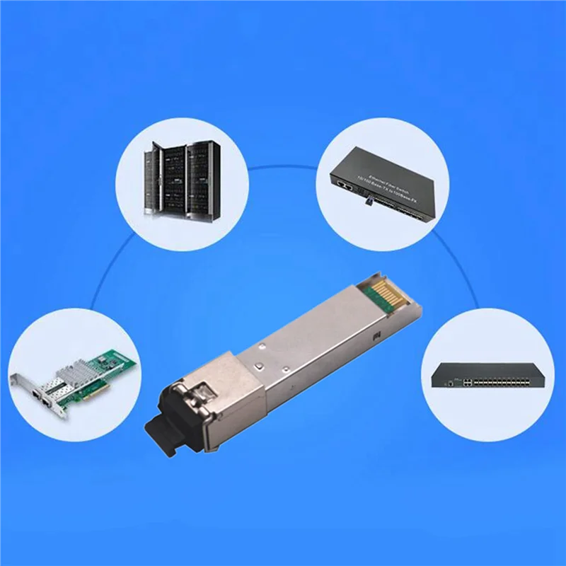 2X 20KM Single Fiber SC GPON Module Switch Gigabit SFP Optical Module Compatible For With HP H3C Switch-Y05A